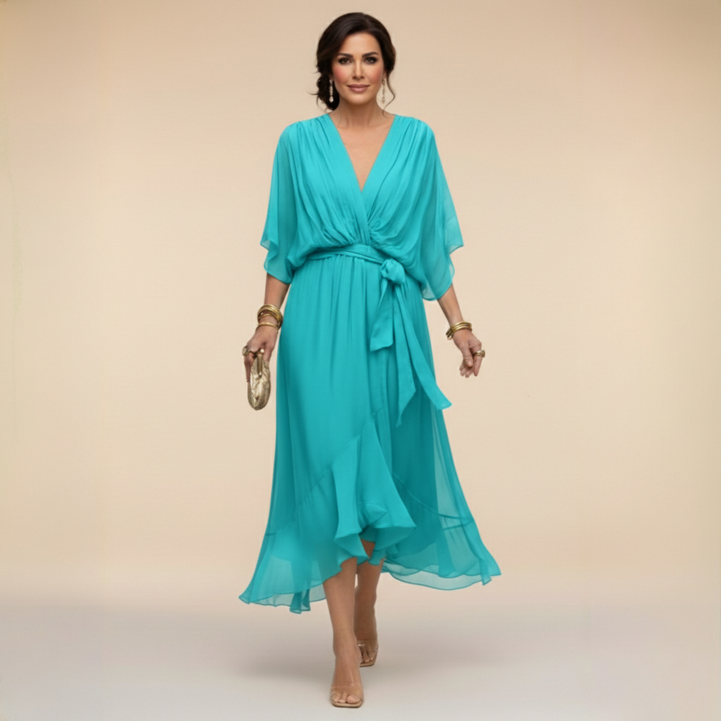 Culture® | Chiffon Dress with V-Neck