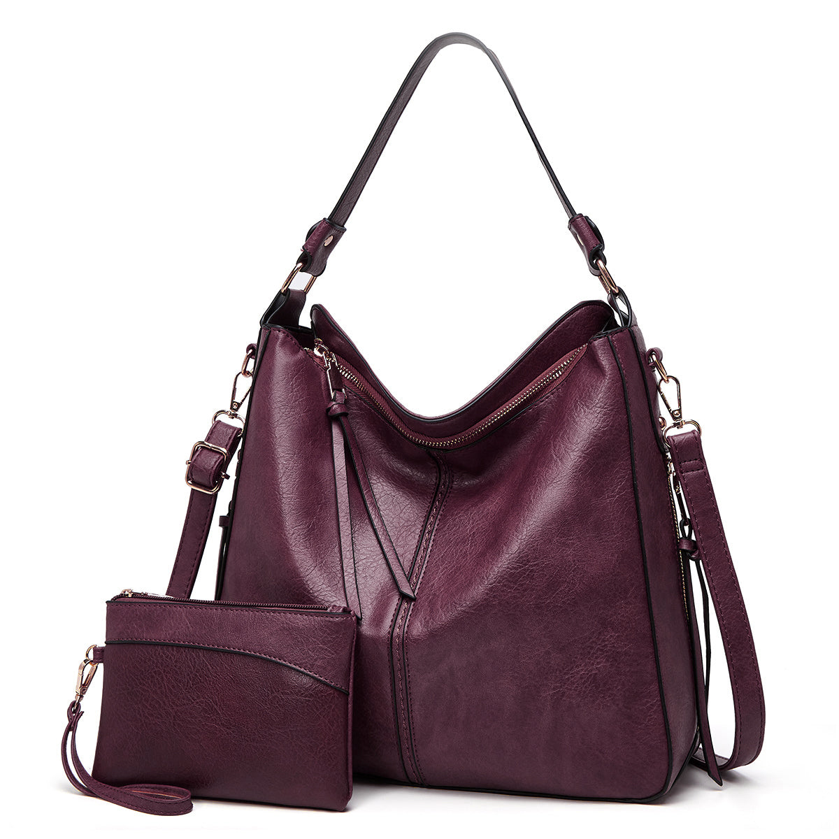 Culture®  | Leather Hobo Handbag + FREE Pouch Wallet