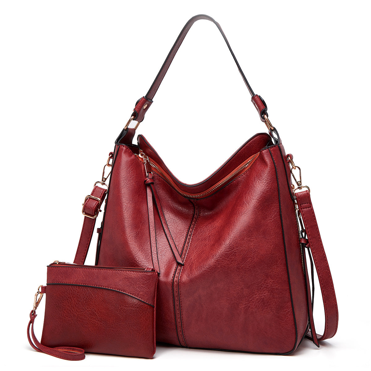 Culture®  | Leather Hobo Handbag + FREE Pouch Wallet