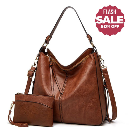 Culture®  | Leather Hobo Handbag + FREE Pouch Wallet