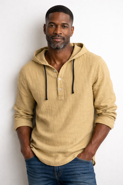 Culture®  | Linen Hooded Shirt – Effortless Luxury for Every Season