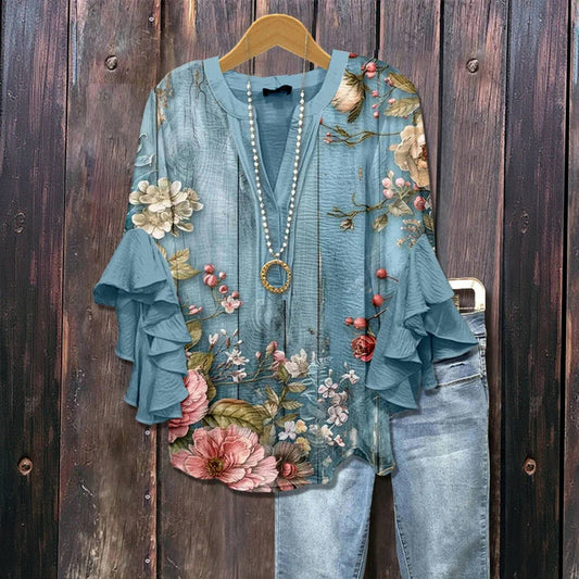 Culture® | Vintage Blouse Met Bloemenprint