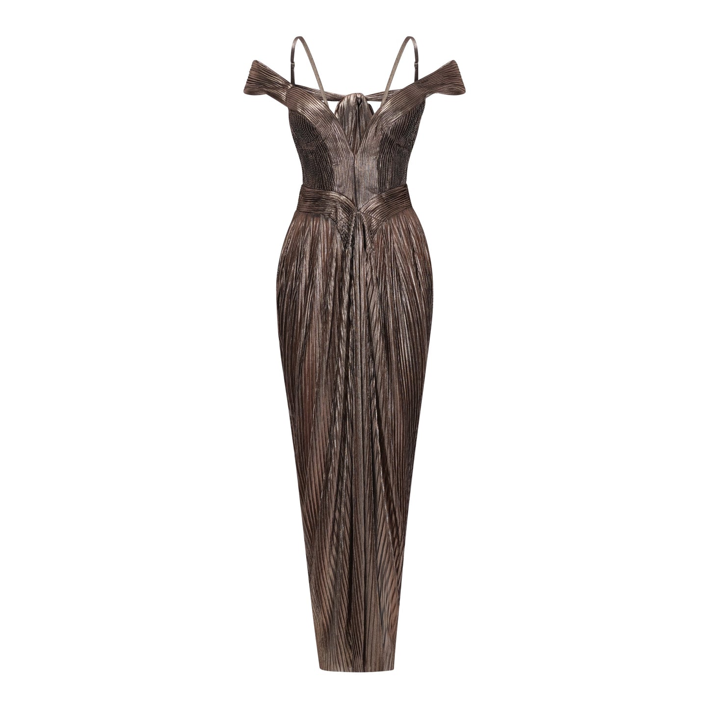 Culture® |  Bronze Goddess Satin Maxi Dress