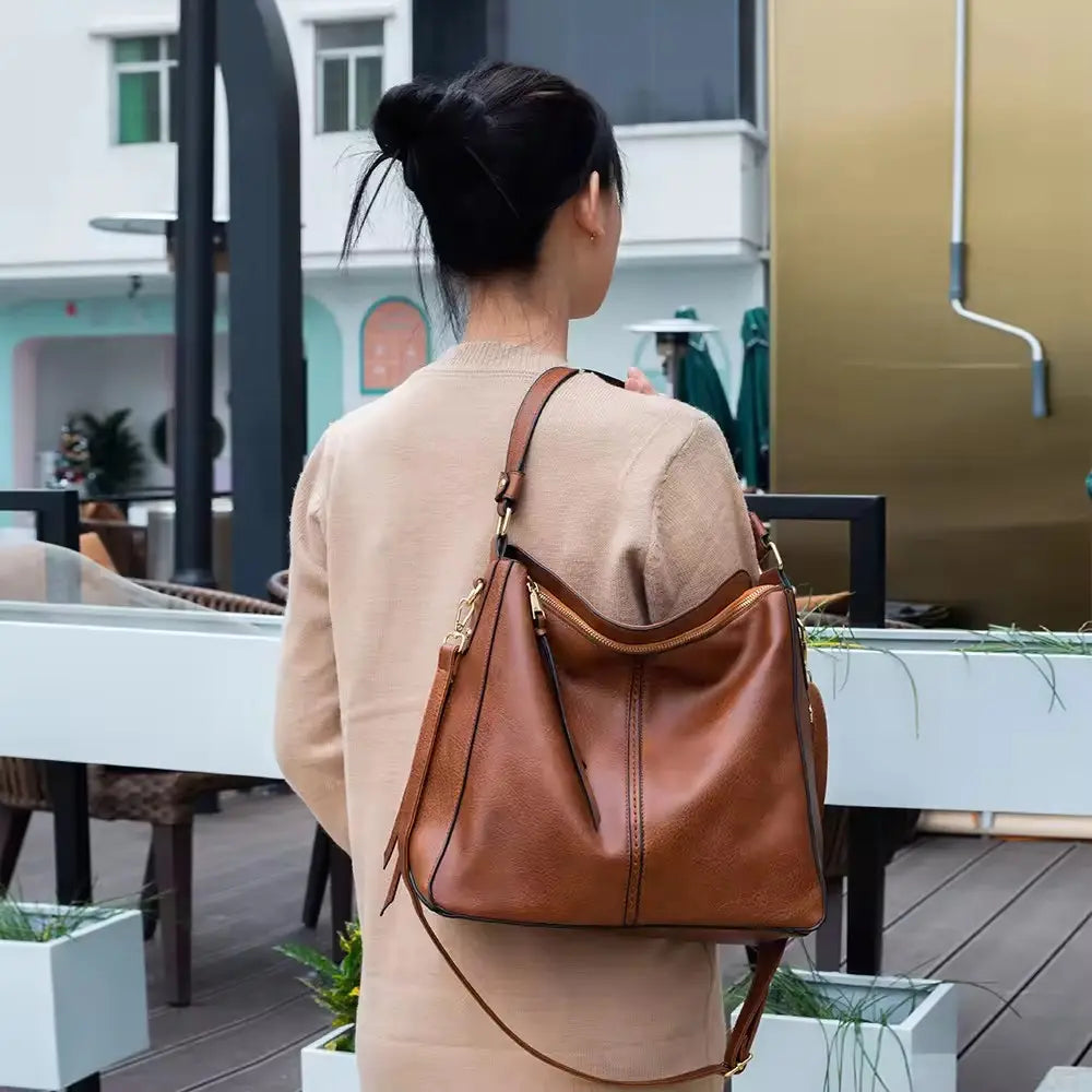 Culture®  | Leather Hobo Handbag + FREE Pouch Wallet