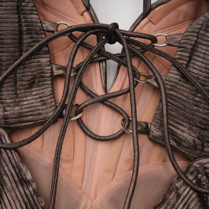 Culture® |  Bronze Goddess Satin Maxi Dress