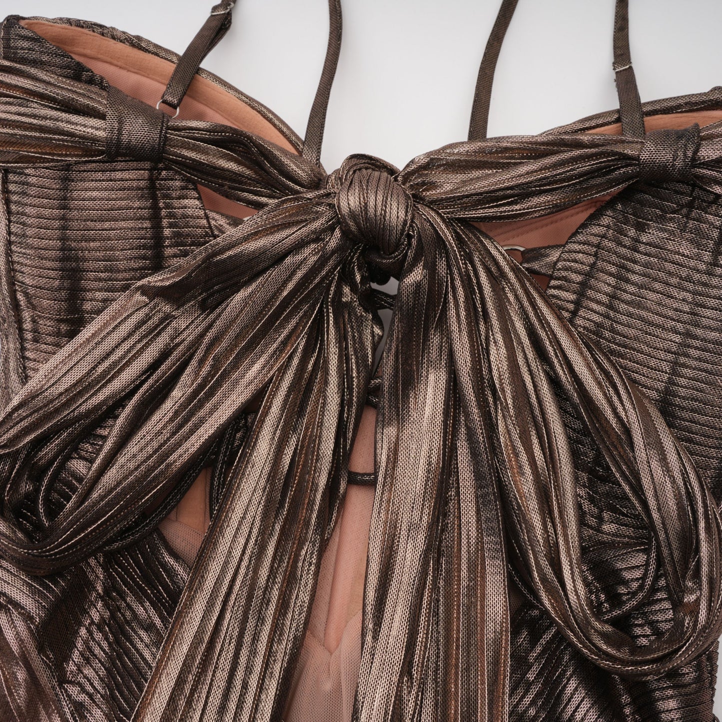 Culture® |  Bronze Goddess Satin Maxi Dress