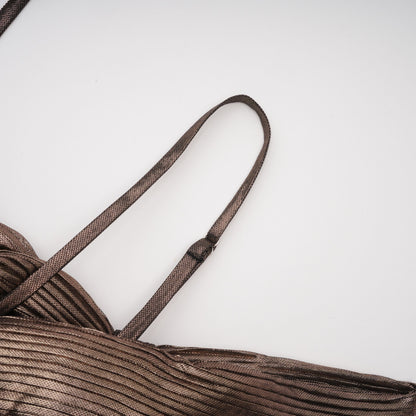 Culture® |  Bronze Goddess Satin Maxi Dress