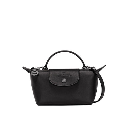 Culture®  | Paris Leather Longchamp Bag - Black