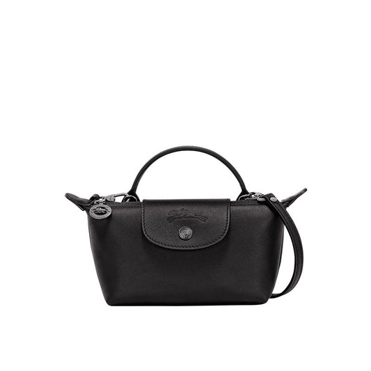 Culture®  | Paris Leather Longchamp Bag - Black