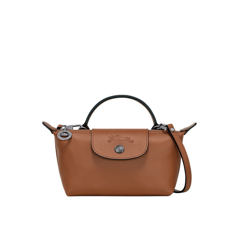 Culture®  | Paris Leather Longchamp Bag - Brown