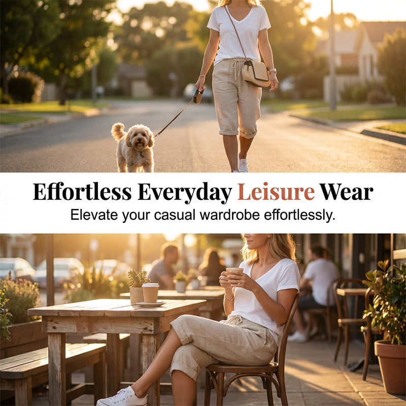 Cotton Linen Cropped Pants